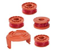XINTONG 5 PCS Bobine Fil Coupe Bordure remplacements pour B20v Worx Tondeuse wg180 / wg163 / wg175, Bobine de Fil de Rechange,(4 Bobine Fil Coupe Bordure,1 Couvercle)