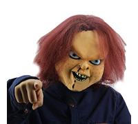 Xinwcanga Chucky Props Chihuahua en Latex Masques Accessoires Décorations de Costumes Halloween Party Pour Adulte (Rouge, Taille unique)