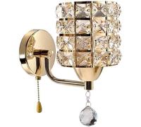 XINWEIOZ Appliques murales en Cristal de Luxe Applique LED Décoration de la Maison Applique Murale Suspendue en Cristal avec Cordon de Traction Éclairage Mural Moderne en métal E27 pour