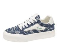 XINXINIO Chaussures de loisirs en denim pour homme - Baskets légères pour le quotidien et les balades en ville, Beige/bleu., 43 EU