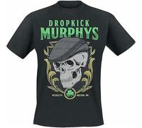 XINYANGDAO YUNYAN Skelly Skull Dropkick Murphys T Shirt Funny Vintage Gift for Men Black Black Size XL