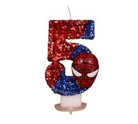 XinYangMao Bougie Chiffre 5 Araignée 3D - Lot de Bougies d'anniversaire Thème Halloween - Décoration Créative pour Gâteau - Fournitures Fête Enfants (Garçons/Filles) et Mariage