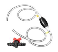 XinYangMao Pompe Siphon Manuelle Professionnelle - pour Essence, Diesel, Huile et Carburants - avec Tête de Tuyau Métallique et Long Tuyau de Transfert