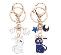 XinYangMao Porte-clés Couple Sailor Moon Luna - Porte-clés Collection Animé Kawaii - Cadeau Fan pour Fille, Petit Ami