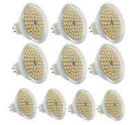 XINYANSEE 10 pièces MR16 GU5.3 LED Lampe 3W Blanc chaud 3000K CRI80+, aucun effet stroboscope, AC DC 12V 320 lm équivalent Ampoule 25W 120 ° Angle Ø 49 x 50 mm