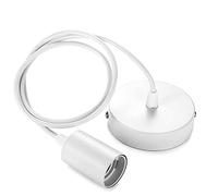 XINYANSEE Suspension Luminaire Industrielle Vintage Rétro Abat-jour Plafonnier Edison E27 Éclairage de Plafond Lustre Cuisine Salle à manger Salon Chambre Restaurant Bar (Blanc)