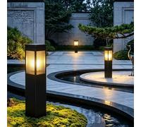 XINYASEE Borne Lumineuse Extérieure,Lampe de Jardin Aluminium E27 Noir，60cm