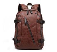 XINYASEE Homme Cuir PU pour ordinateur portable Sacs à dos, la mode école collège Sac à dos Voyage Sac à dos Sac de travail noir pour Loisirs/Scolaire/Voyager/Affaire (Brun)