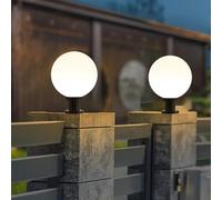 XINYASEE Lampe Globe de Pilier d'Extérieur - Portail de Villa, Poteau de Clôture Étanche E27 pour Jardin et Chemin Paysager (∅20cm)