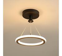 XINYASEE Lampe suspendue LED tricolore avec source lumineuse variable, lampe suspendue simple et moderne pour balcon d'entrée (Noir)
