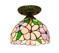 XINYASEE Plafonniers Tiffany, plafonniers en vitrail pour salons, luminaires de chambre, luminaires de cuisine modernes, plafonniers LED, lustres de salle à manger(D)