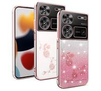 XINYEXIN Coque Paillettes pour ZTE Nubia Z60 Ultra, Étui Bling Pailleté pour Femmes et Filles, Housse de Téléphone Brillante Ultra-Fin Transparent Antichoc - Or Rose