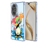 XINYEXIN Coque pour Honor 200 5G Transparent - Série Colorée de Graffitis d'art Cool, Motif Mignon, Étui TPU Antichoc Ultra-Mince - Duck