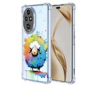 XINYEXIN Coque pour Honor 200 Pro 5G Transparent - Série Colorée de Graffitis d'art Cool, Motif Mignon, Étui TPU Antichoc Ultra-Mince - Sheep