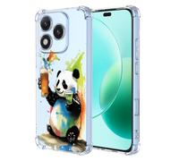 XINYEXIN Coque pour Honor 400 Lite Transparent - Série Colorée de Graffitis d'art Cool, Motif Mignon, Étui TPU Antichoc Ultra-Mince - Panda