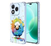XINYEXIN Coque pour Honor 400 Lite Transparent - Série Colorée de Graffitis d'art Cool, Motif Mignon, Étui TPU Antichoc Ultra-Mince - Sheep