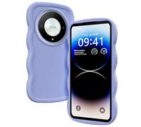 XINYEXIN Coque pour Honor Magic 6 Lite 5G / Magic6 Lite 5G, Étui Housse Vague Cadre Forme Bouclée Mignon Liquide Silicone Antichoc - Violet