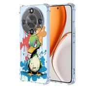 XINYEXIN Coque pour Honor Magic 8 Lite 5G Transparent - Série Colorée de Graffitis d'art Cool, Motif Mignon, Étui TPU Antichoc Ultra-Mince - Duck