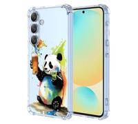 XINYEXIN Coque pour Honor Magic 8 Lite 5G Transparent - Série Colorée de Graffitis d'art Cool, Motif Mignon, Étui TPU Antichoc Ultra-Mince - Panda