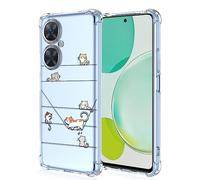 XINYEXIN Coque pour Huawei Nova 11i Mignon Dessin Animé Chat Motif Mode Dessin, Housse Étui Transparent Antichoc Ultra-Mince, TPU Bumper Case - Kitten