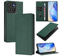 XINYEXIN Coque pour Motorola Moto G15 - Étui Portefeuille en Cuir à Rabat - Porte-Cartes Support Magnétique Housse Folio Flip Case - Vert