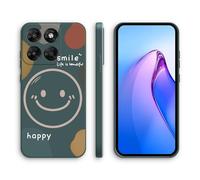 XINYEXIN Coque pour Motorola Moto G37 Power avec Motif Mignon, Étui Silicone Souple Antichoc - Smile, Green