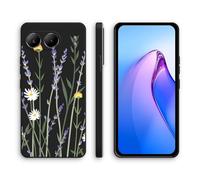 XINYEXIN Coque pour OnePlus Nord 4 5G, Coque Silicone Souple avec Motif Mignon, Étui Antichoc à Bord Droit - Lavender, Black
