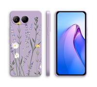 XINYEXIN Coque pour OnePlus Nord 4 5G, Coque Silicone Souple avec Motif Mignon, Étui Antichoc à Bord Droit - Lavender, Purple