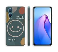 XINYEXIN Coque pour OnePlus Nord CE 4 Lite 5G, Coque Silicone Souple avec Motif Mignon, Étui Antichoc à Bord Droit - Smile, Green