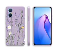 XINYEXIN Coque pour OnePlus Nord CE 4 Lite 5G, Coque Silicone Souple avec Motif Mignon, Étui Antichoc à Bord Droit - Lavender, Purple