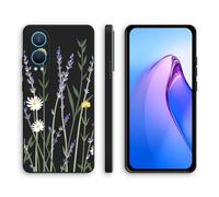 XINYEXIN Coque pour OnePlus Nord CE 4 Lite 5G, Coque Silicone Souple avec Motif Mignon, Étui Antichoc à Bord Droit - Lavender, Black