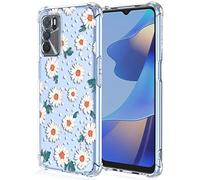 XINYEXIN Coque pour Oppo A16 / Oppo A16s / Oppo A54s Filles Femme Floral Fleurs Motif Mode Dessin, Housse Étui Transparent Antichoc Ultra-Mince TPU Bumper Case - Daisy