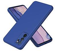 XINYEXIN Coque pour Oppo A16 / Oppo A16s / Oppo A54s Liquid Silicone Case, Étui Coque de Téléphone en Silicone Antichoc Épaissi avec Doublure en Microfibre Housse Protection - Bleu