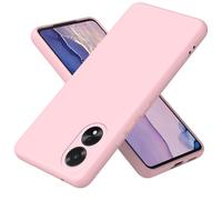 XINYEXIN Coque pour Oppo A38 4G / Oppo A18 4G Liquid Silicone Case, Étui Coque de Téléphone en Silicone Antichoc Épaissi avec Doublure en Microfibre Housse Protection - Rose