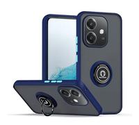 XINYEXIN Coque pour Oppo A40 4G / A40m / Oppo A60 5G, Etui Téléphone Antichoc avec Anneau de Support, Hard PC et TPU Bumper Mat Translucide Case Cover - Bleu Royal