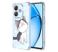 XINYEXIN Coque pour Oppo A40 4G / A40m / Oppo A60 5G Mignon Dessin Animé Chat Motif Mode Dessin, Housse Étui Transparent Antichoc Ultra-Mince, TPU Bumper Case - Cat