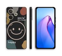 XINYEXIN Coque pour Oppo A5 Pro 5G 4G avec Motif Mignon, Étui Silicone Souple Antichoc - Smile, Black
