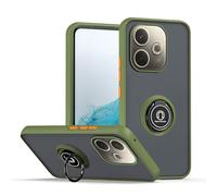 XINYEXIN Coque pour Oppo A5 Pro 5G 4G, Etui Téléphone Antichoc avec Anneau de Support, Hard PC et TPU Bumper Mat Translucide Case Cover - Armée Verte