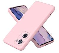 XINYEXIN Coque pour Oppo A57 4G / Oppo A57s 4G Liquid Silicone Case, Étui Coque de Téléphone en Silicone Antichoc Épaissi avec Doublure en Microfibre Housse Protection - Rose