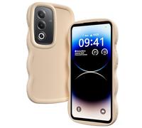 XINYEXIN Coque pour Oppo A80 5G, Étui Housse Vague Cadre Forme Bou Mignon Liquide Silicone Antichoc - Blanc