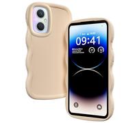 XINYEXIN Coque pour Oppo A96 / Oppo A76 / Oppo A36 / Realme 9i 4G, Étui Housse Vague Cadre Forme Bouclée Mignon Liquide Silicone Antichoc - Blanc