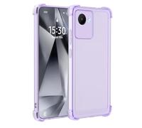 XINYEXIN Coque pour Realme C30 - Étui Mat Translucide en Silicone Souple TPU Antichoc avec Coins Renforcés et Anti-Traces de Doigt - Violet