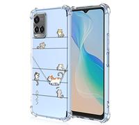 XINYEXIN Coque pour Vivo Y21 / Vivo Y21S / Vivo Y33S Femme, Fleurs Motif 3D Filles Florales Silicone Étui Transparent Housse Antichoc Bumper Case Cover - Kitten