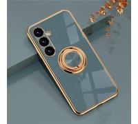 XINYEXIN Coque pour Xiaomi 15T Pro 5G avec Anneau Support Rotatif à 360 Degrés, Souple TPU Silicone Case Antichoc Housse Bague Étui - Gris