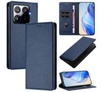 XINYEXIN Coque pour Xiaomi 15T Pro 5G - Étui Portefeuille en Cuir à Rabat - Porte-Cartes Support Magnétique Housse Folio Flip Case - Bleu foncé