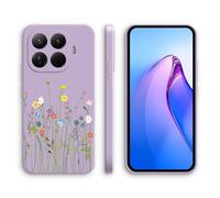 XINYEXIN Coque pour Xiaomi 17T Pro 5G avec Motif Mignon, Étui Silicone Souple Antichoc - Flowers, Purple