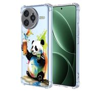 XINYEXIN Coque pour Xiaomi Poco F7 Pro 5G Transparent - Série Colorée de Graffitis d'art Cool, Motif Mignon, Étui TPU Antichoc Ultra-Mince - Panda