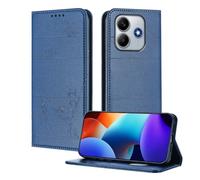 XINYEXIN Coque pour Xiaomi Poco M7 Pro 5G, Étui à Rabat en Cuir PU avec Protection RFID, Fentes Cartes, Portefeuille, Support, Protection Intégrale - Bleu