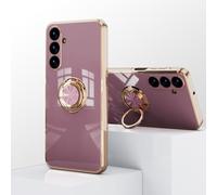 XINYEXIN Coque pour Xiaomi Redmi 15C 5G 4G / Poco C85 4G avec Anneau Support Rotatif à 360 Degrés, Souple TPU Silicone Case Antichoc Housse Bague Étui - Violet