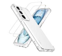 XINYEXIN Coque Transparente pour Realme C71 4G / Realme P3 Lite avec 2 Films en Verre Trempé - Étui Souple en TPU avec Coins Airbag, Antidérapant